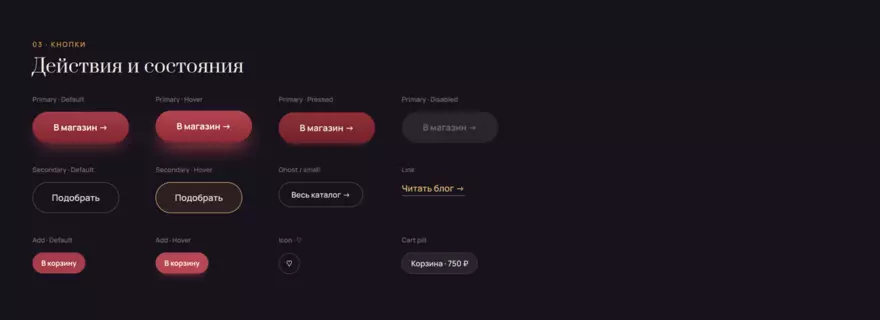 UI Kit — кнопки и состояния